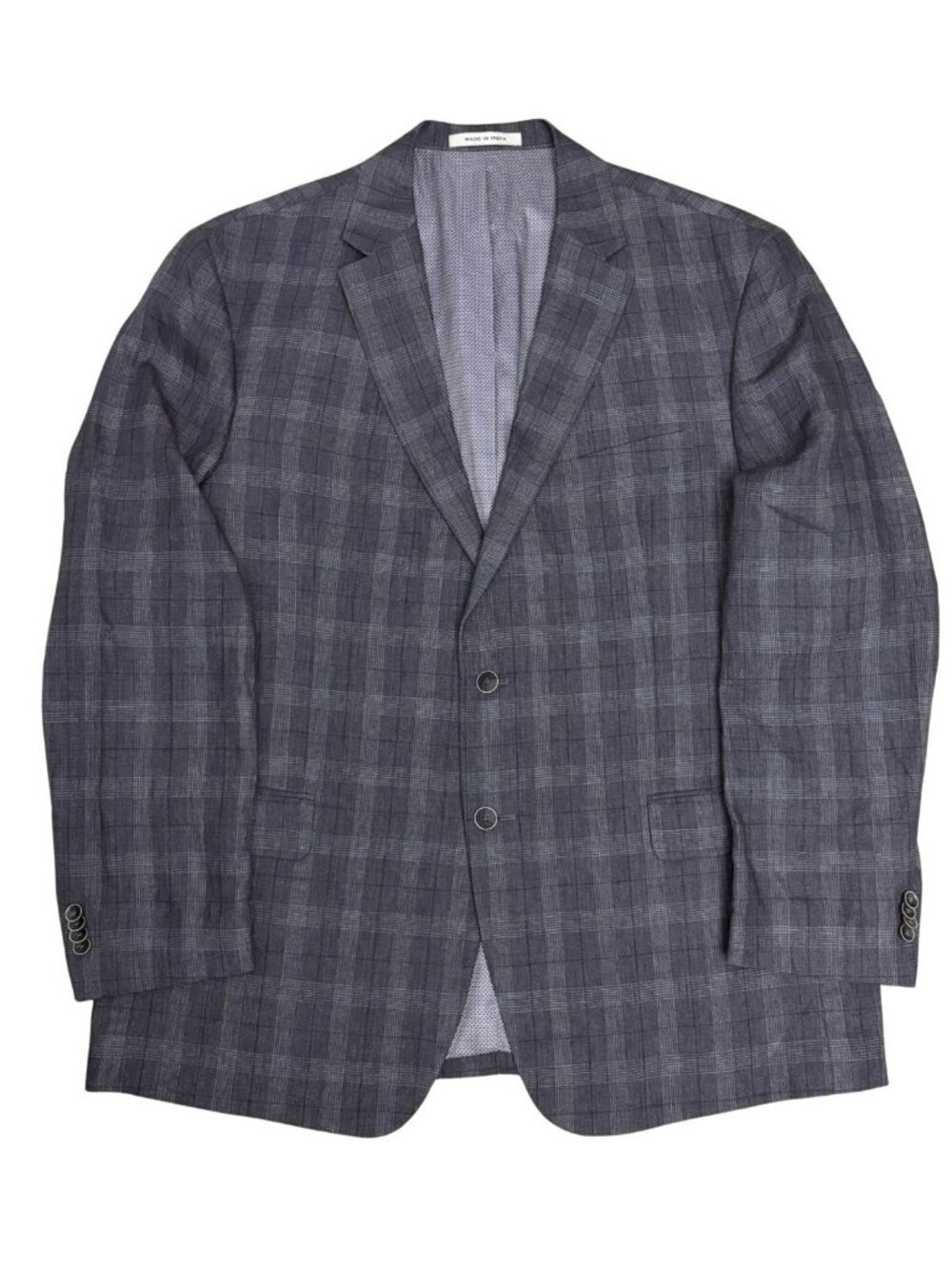 JOSEPH ABBOUD 100% LINEN Blazer Sport Coat Grey Business Casual Jacket Mens 46R